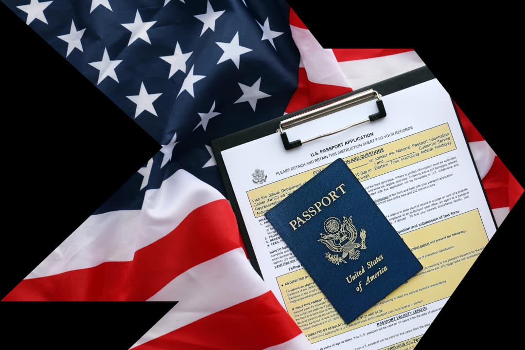 Full Us Visa Package and the American flag